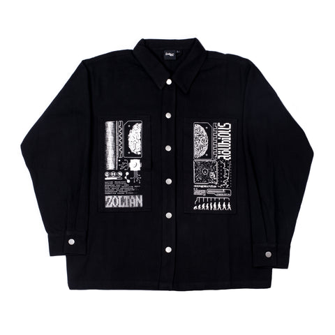 Organic Binary Work Shirt Obsidian